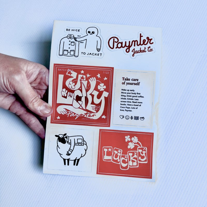 Custom shaped stickers on A5 sheet