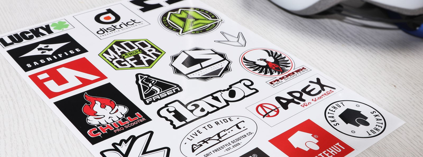 multi-logo sticker sheets