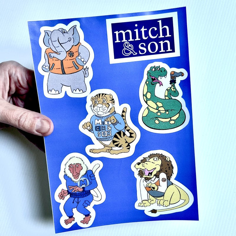Custom shaped stickers on A5 sheet