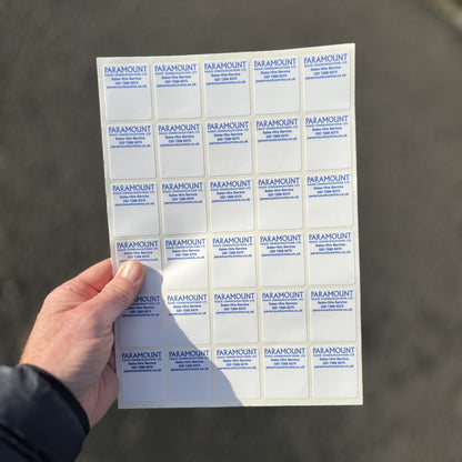 A4 identical sticker sheet