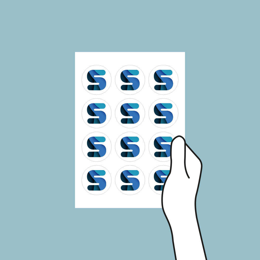 A5 sticker sheet vector image