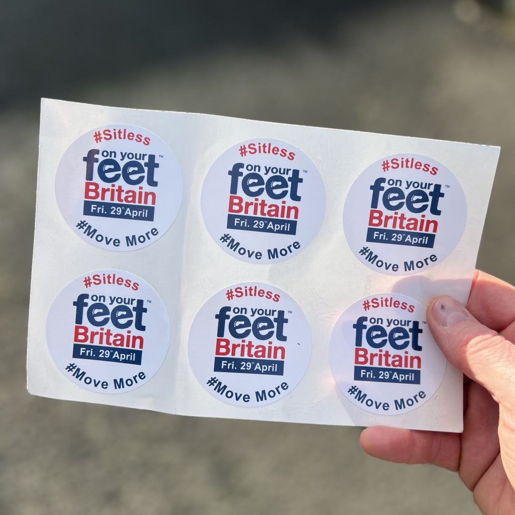 6 identical stickers on a single sheet