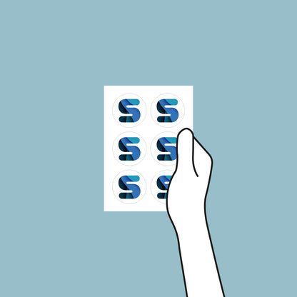 a6 six sticker vector image
