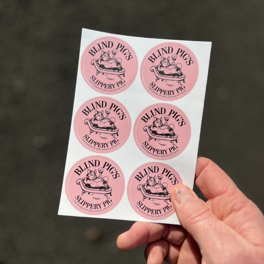 Blind Pig's repeating sticker sheet