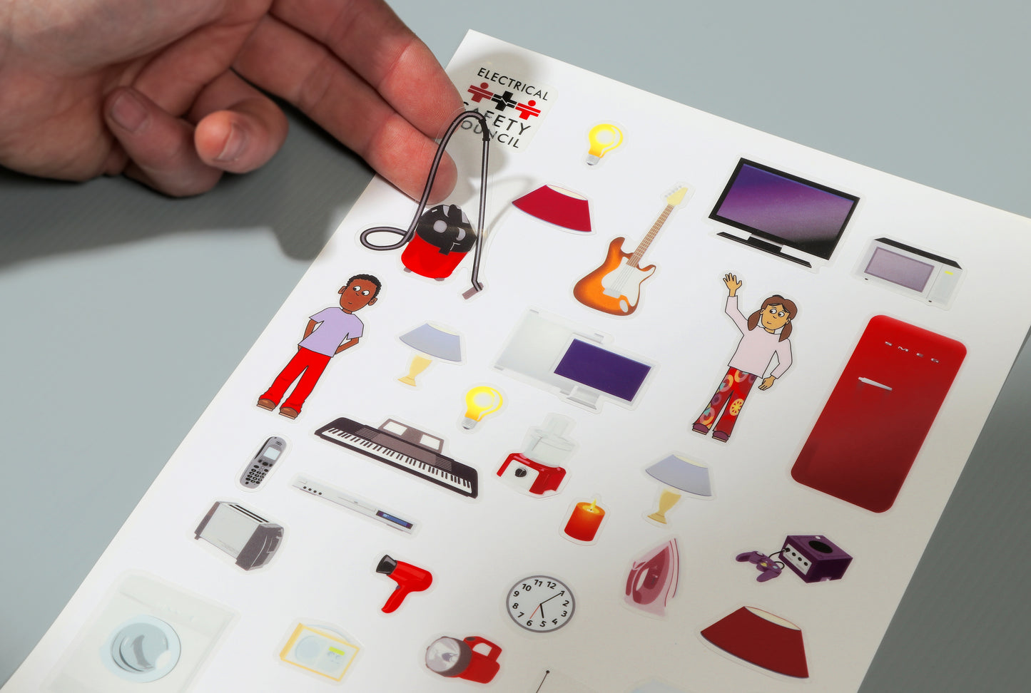 electrical safety custom printed stickers