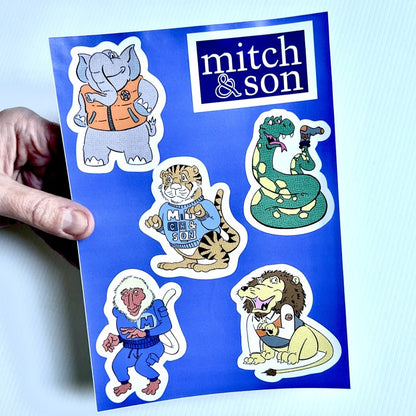 Custom shaped stickers on A5 sheet